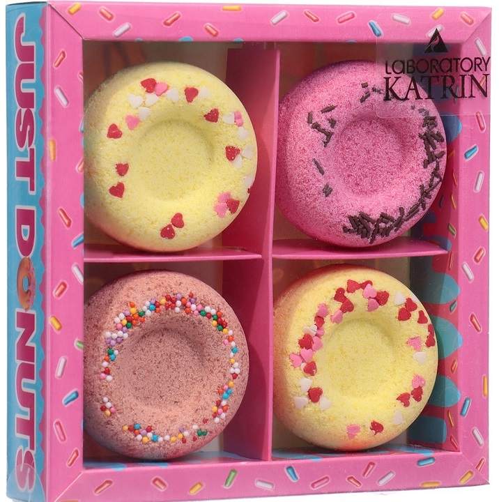 Набор бомбочек для ванн Just donuts, в форме пончиков, 4 шт. по 60 г