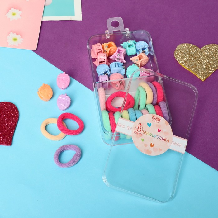 Набор для волос "Непоседа" (35 шт) клубничка 10067548