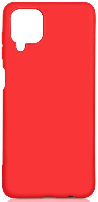 Силиконовый чехол DF для Samsung Galaxy A12/M12 DF sOriginal-24 (red) с микрофиброй