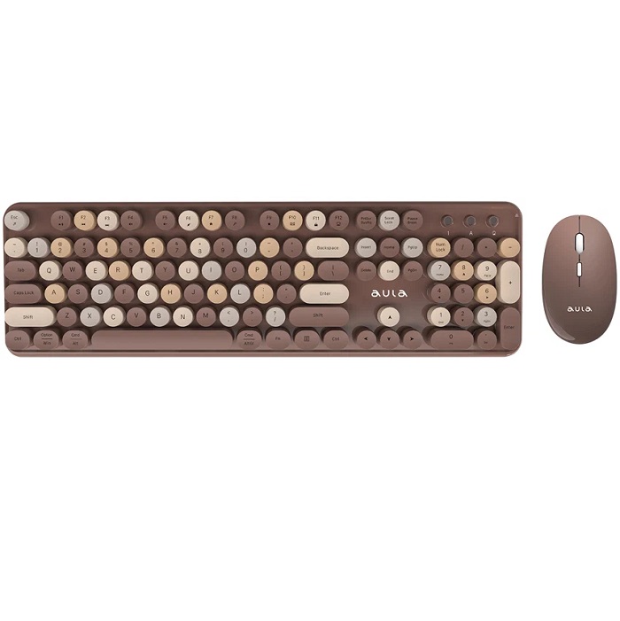 Клавиатура+мышь БП AULA AC306 Coffee-Colorful