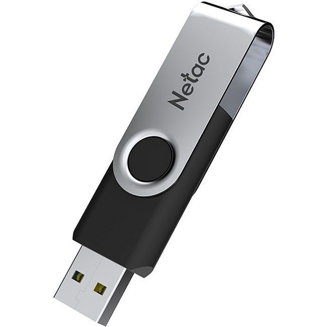 USB 64Gb Netac U505 чёрный/серебро