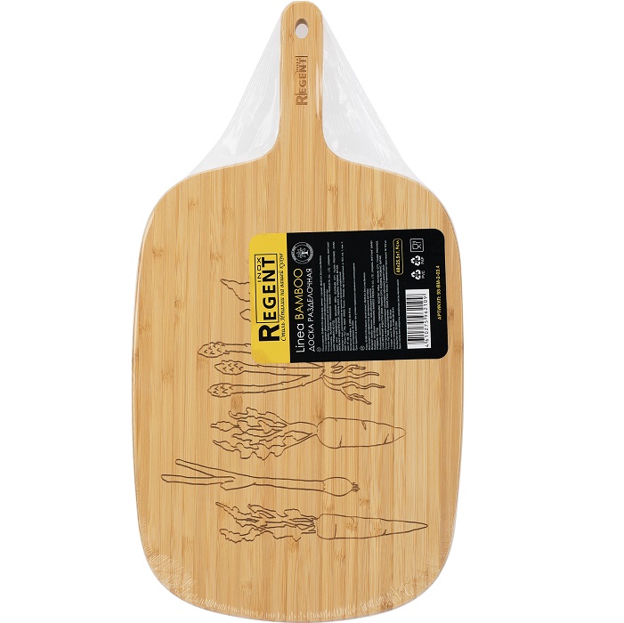 Доска разделочная REGENT Linea Bamboo 93-BM-2-03.4, прямоуг. с ручкой  48х25,5х1,9см
