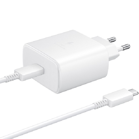 Сетевое ЗУ для Samsung 45W white + кабель Type-C, в коробке