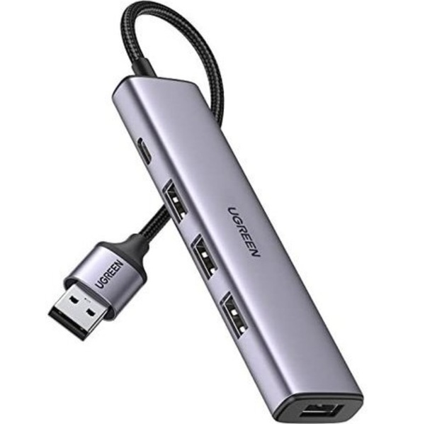 USB-Хаб UGREEN CM473 (20805) серый космос