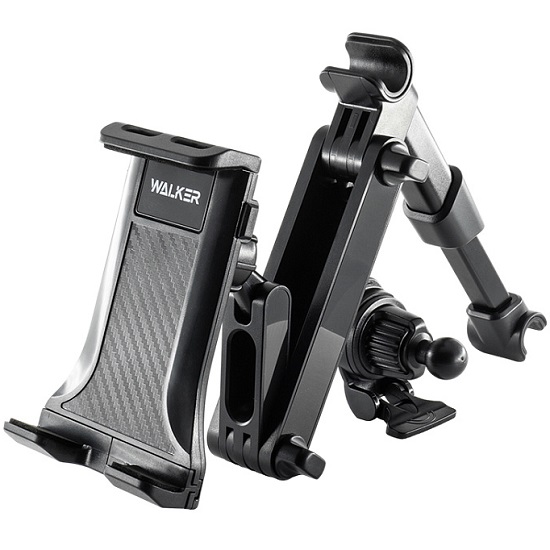 Автомобильный держатель WALKER CX-025 TAB с 2 креплениями, черный