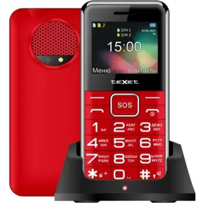 Телефон TEXET TM-B319 красный
