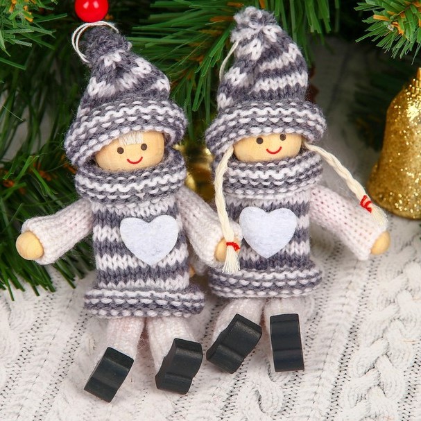 Подвеска новогодняя «Уютные куколки», МИКС