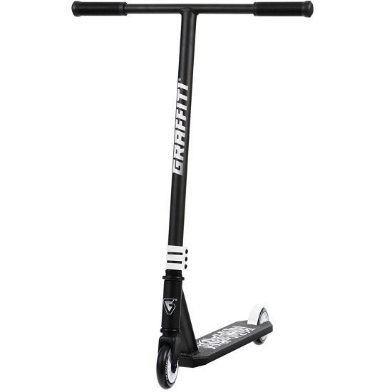 Самокат трюковой GRAFFITI Clever 24, колёса PU 100 мм, резьбовая компрессия, ABEC 9 Chrome, цвет чёрный