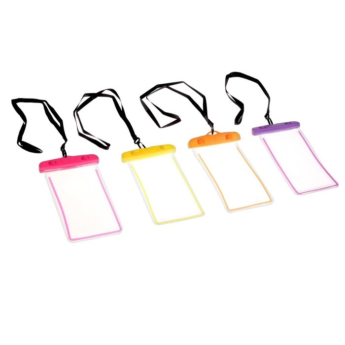 Водонепроницаемый чехол для телефона LuazON, 17х10 см, с отражателем, два фиксатора, МИКС 3916182