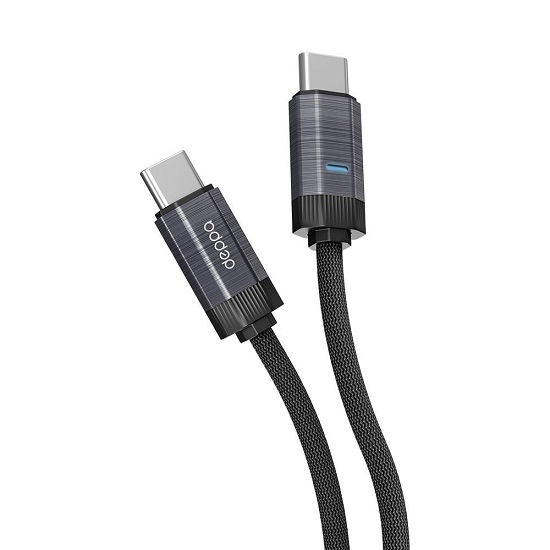 Кабель Type-C <--> Type-C  1.0м DEPPA Thor 72539, черный, 100Вт, 5A