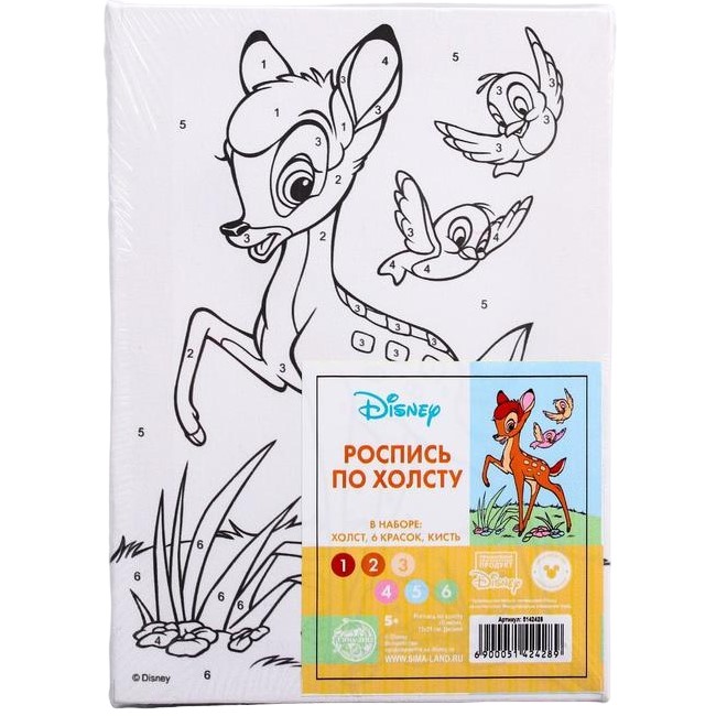 Картина по номерам "Бэмби" 21 х 15 см, Дисней