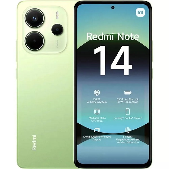 Смартфон Xiaomi Redmi Note 14 6/128Gb Lime Green