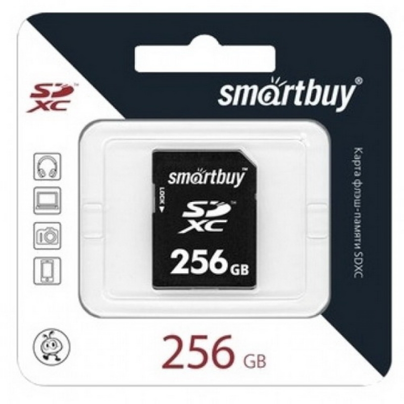 Micro SD 256Gb SMARTBUY Class 10 UHS-I с адаптером SD