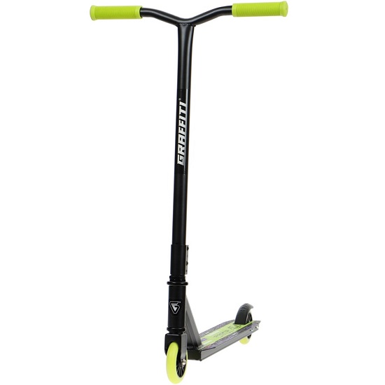 Самокат трюковой GRAFFITI Turn 23, колёса PU 100 мм, 85А, цвет чёрный