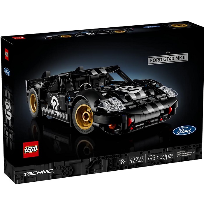 Конструктор LEGO Technic 42223 Гоночный автомобиль Ford GT40 MKII 1966 года