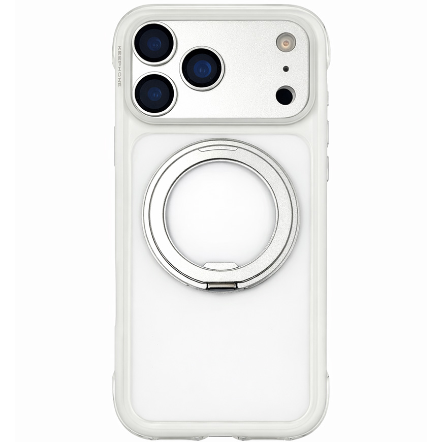 Накладка KEEPHONE MONICA Airbag Pro Antishock Magsafe Case с кольцом для iPhone 17 Pro Max, белый