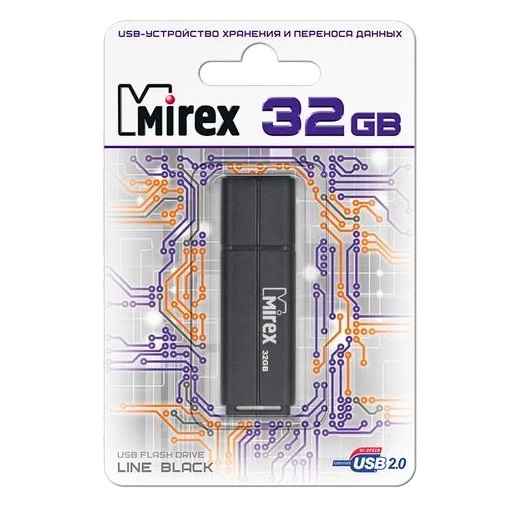 USB 32Gb MIREX HARBOR  черный (ecopack)