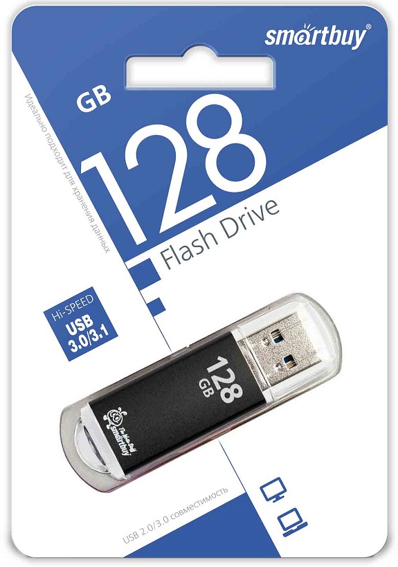 USB 128Gb SMARTBUY V-Cut синий 3.0