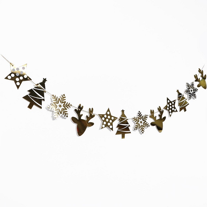 Гирлянда «Новый год», 230 см, цвет золотой