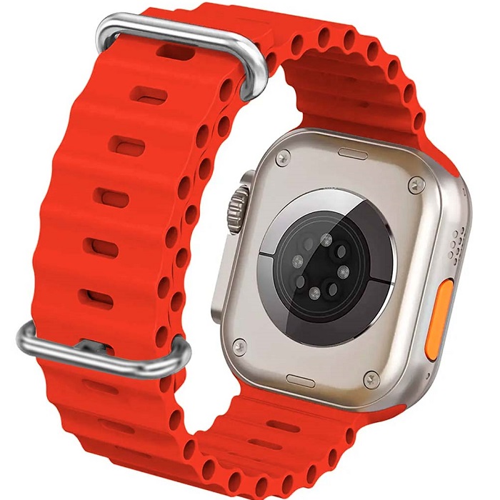 Силиконовый ремешок OCEAN BAND для Apple Watch 42/44/45/49m застёжка-пряжка 15_красный
