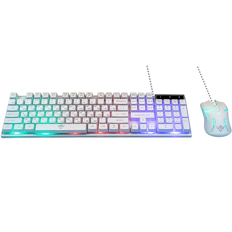 Клавиатура+мышь NAKATOMI KMG-2305U White