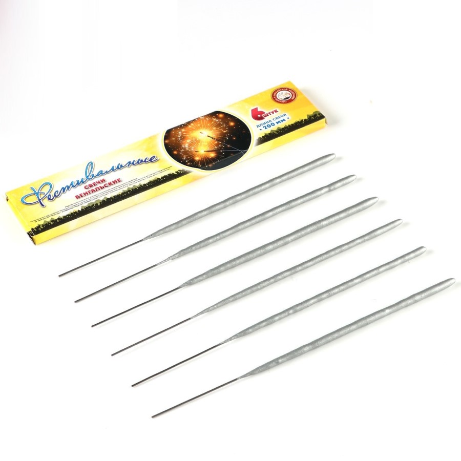 Бенгальские огни, 20 см, 6 штук, "Фестивальные" 9505631