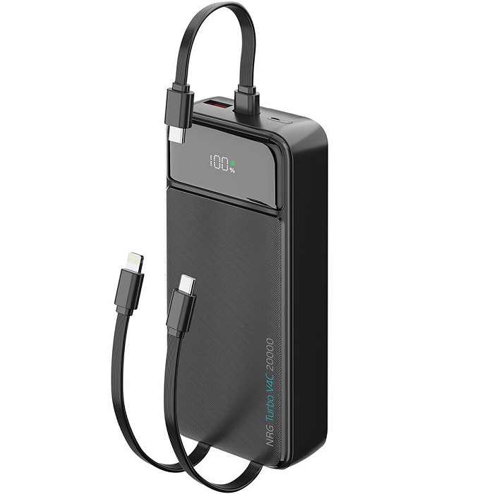 Внешний АКБ DEPPA NRG Turbo V4c (20000mAh) черный (33689)