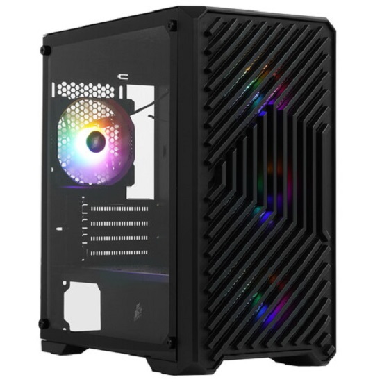 Корпус 1STPLAYER TRILOBITE T5 ARGB Black / mATX / 4x120mm ARGB fans / T5-BK-4F7