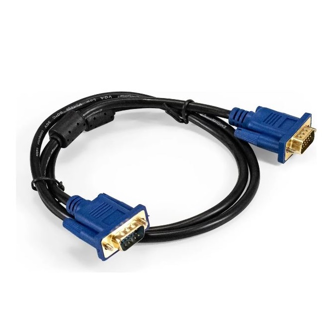 Кабель VGA <--> VGA Pro  1.0м EXEGATE EX-CC-PVGA-15M15M-1.0, 2 фильтра, позолоченные контакты, экран
