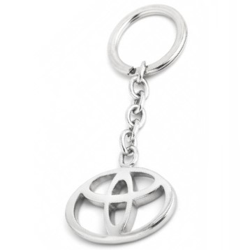 Брелок для ключей "TOYOTA" металлический хром