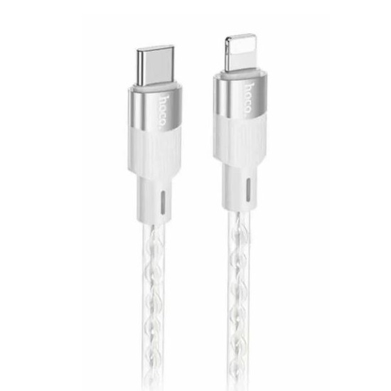 Кабель Lightning <--> Type-C  1.0м HOCO X99 Crystal, серый, PD 20Вт