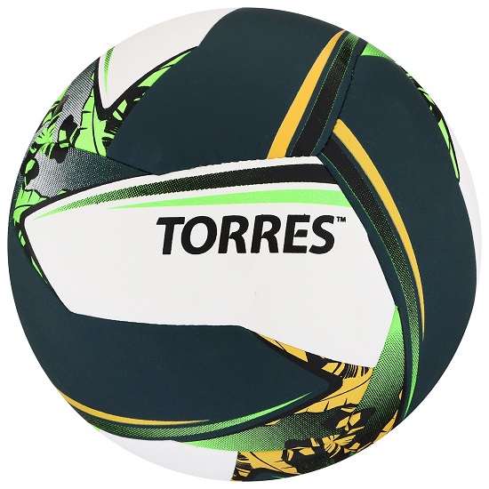 Мяч волейбольный TORRES Save, PU, гибридная сшивка, 12 панелей, р. 5, PU, бутиловая камера