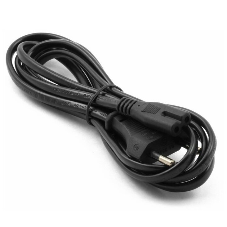 Кабель питания 1.0м CABLEXPERT PC-184/2-1М, CEE 7/16 - C7, 2-pin, 2х0,5, черный, пакет