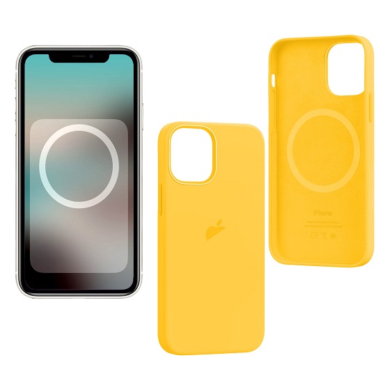 Задняя накладка Silicone Casе для iPhone 12 Pro Max Sunflower (MagSafe + анимация NFC)c LOGO