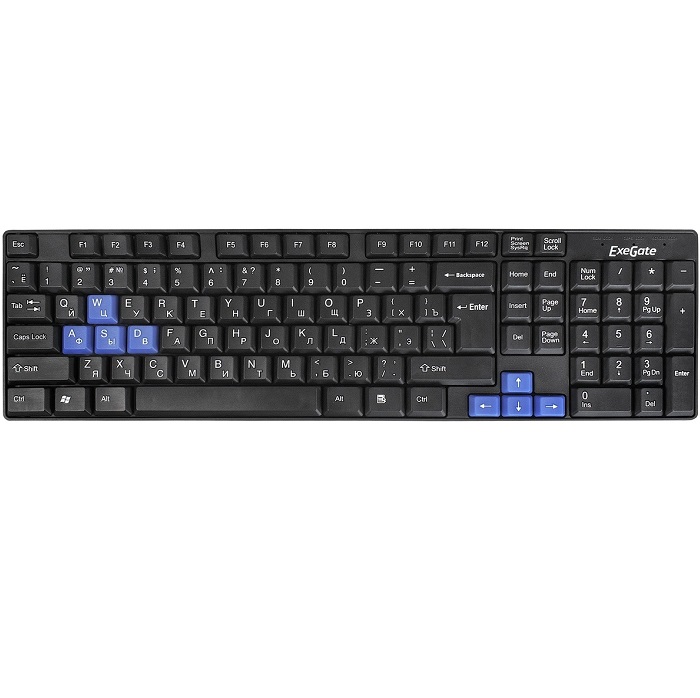Клавиатура EXEGATE EX283618RUS Professional Standard LY-402N, черная