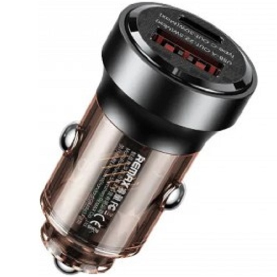 Авто ЗУ 1USB/1Type-C REMAX RCC338, черный, 30W
