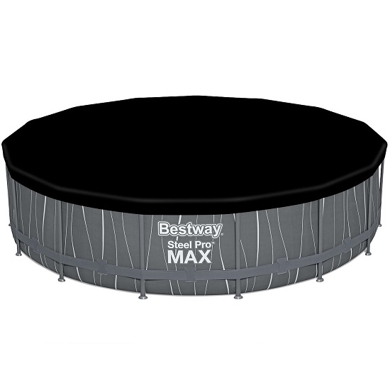 Бассейн каркасный BESTWAY 561GD Steel Pro Max 457x107 см, 14970 л, фил.-нас. 3028 л\ч, лестн, тент, подсветка