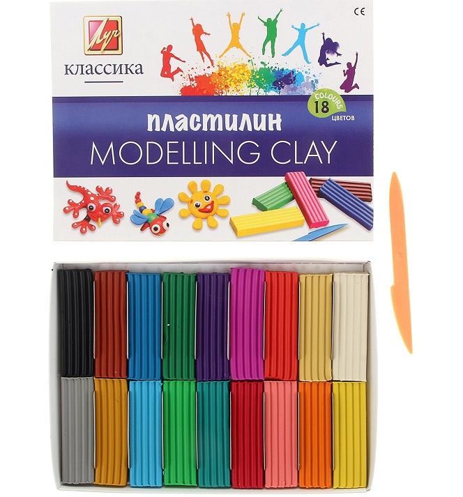 Пластилин 18 цветов 360 г «Классика»