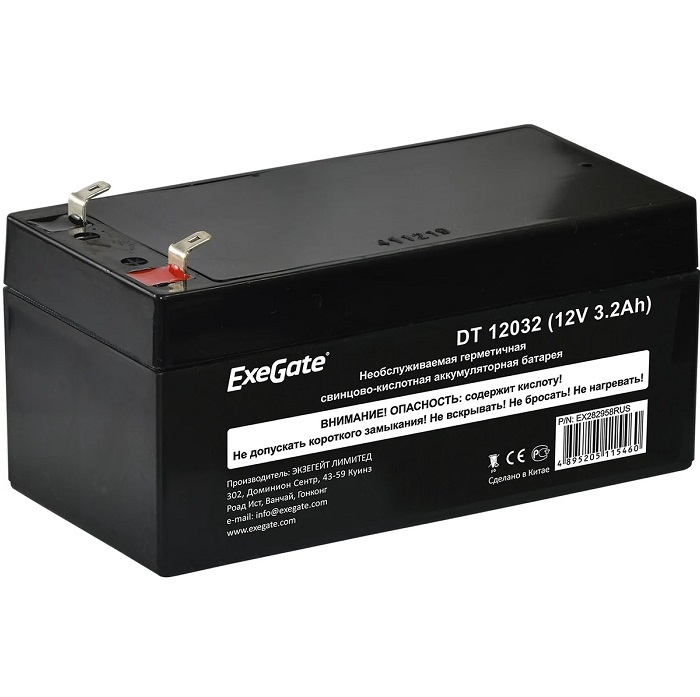 Аккумуляторная батарея ExeGate DT 12032 (12V 3.2Ah, клеммы F1)