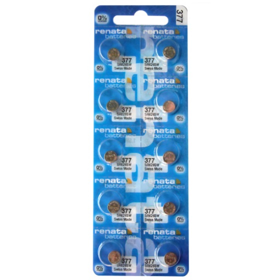 Элемент питания RENATA 377 (SR626SW) BL10 Silver Oxide 1.55V (10/100)