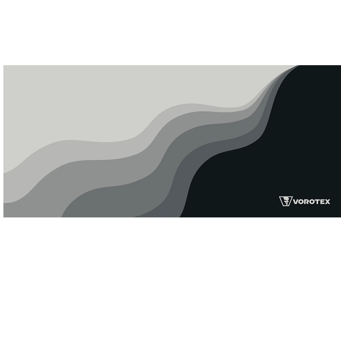 Коврик VOROTEX XXL белый/серый/чёрный (900*400*4мм)
