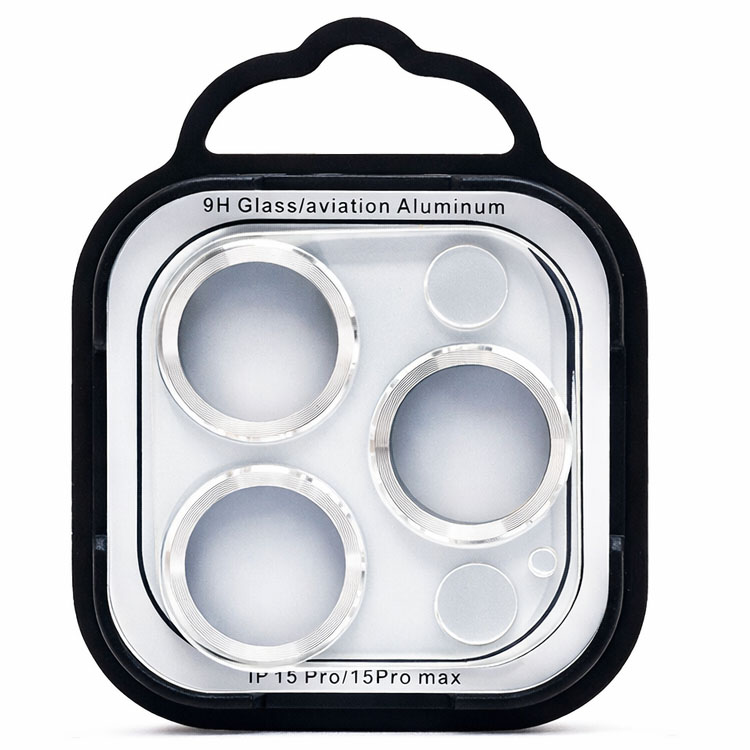 Противоударное стекло для камеры СG05 для iPhone 15 Pro/15 Pro Max (silver) (231404)