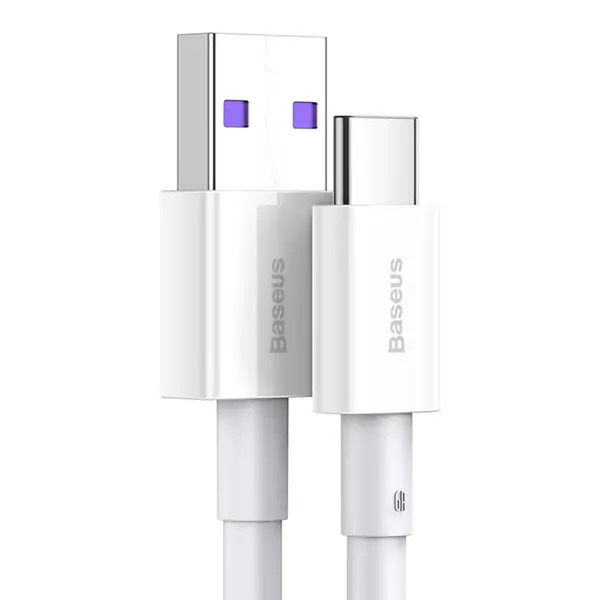 Кабель USB <--> Type-C  1.0м BASEUS Superior Series белый, 66W (CATYS-02)