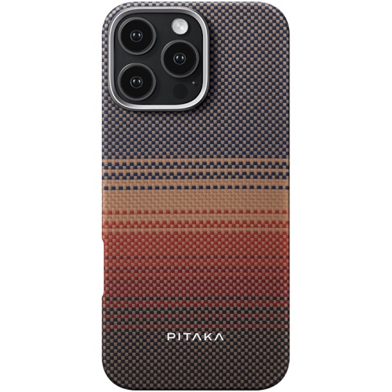 Задняя накладка PITAKA для iPhone 16 Pro Max Moonrise Tactile Woven case Sunset