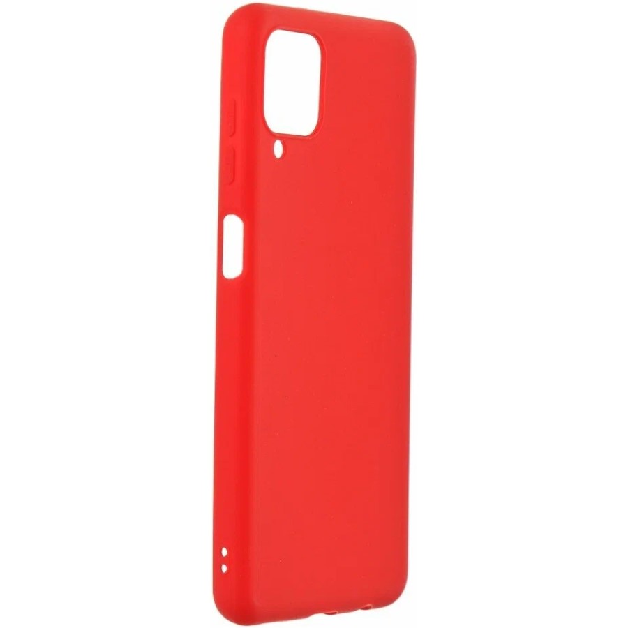 Задняя накладка ZIBELINO Soft Matte для Samsung Galaxy A12 (A125/A127) (красный) с микрофиброй