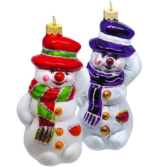 Ёлочное украшение "Снеговик",, в подарочной упаковке h-14 см