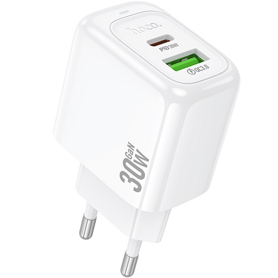 Сетевое ЗУ 1USB/1Type-C HOCO CS55A белое