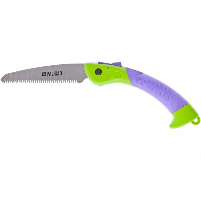 Пила садовая складная, 150 мм рабочая часть, пластиковая обрезиненная рукоятка// Palisad