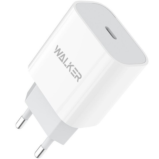 Сетевое ЗУ 1Type-C 3A WALKER WH-39 белое