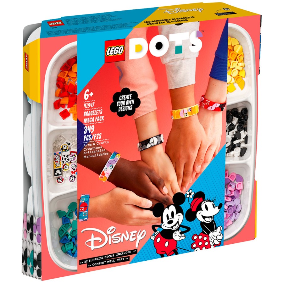 Конструктор LEGO DOTS 41947 Большой набор браслетов «Микки и его друзья»